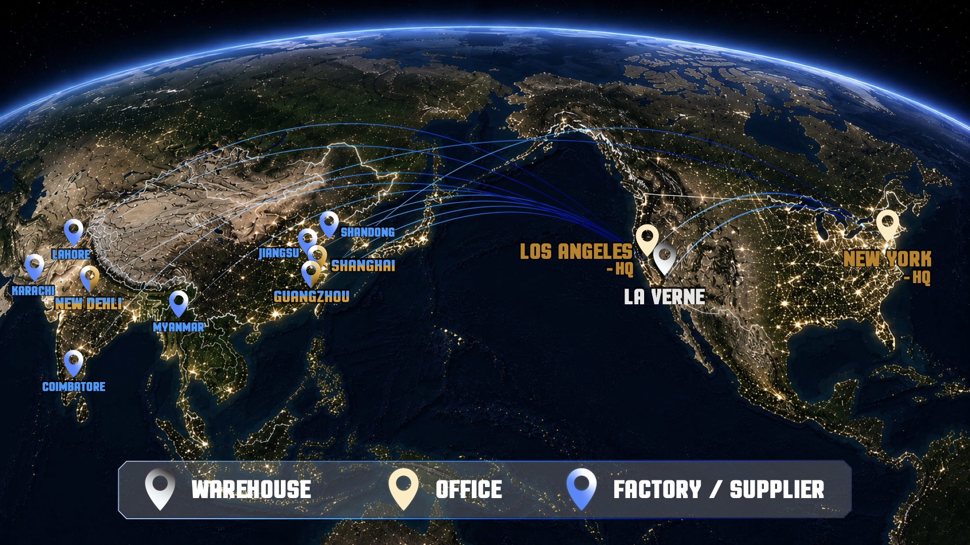 JREAMco worldwide sourcing locations